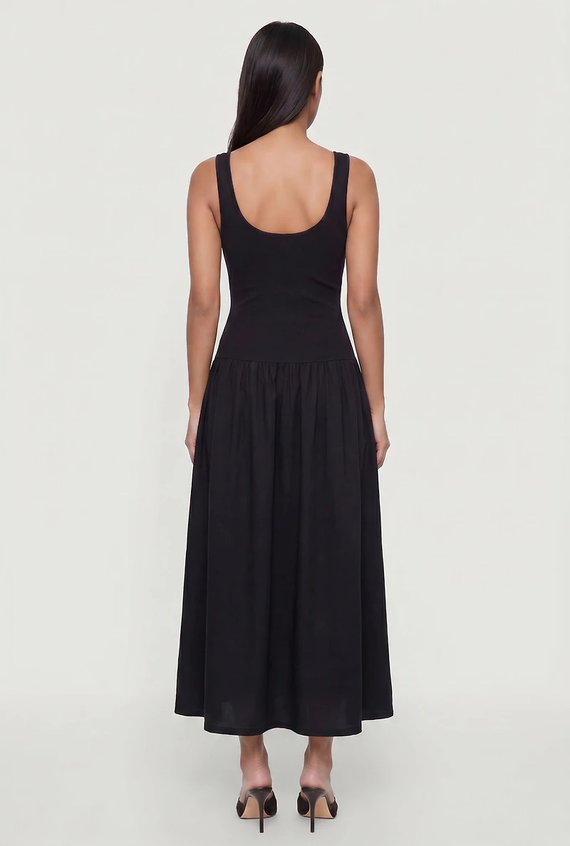 Drop Waist Tank Midi Dress