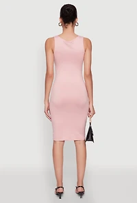 Chic Sleeveless Scoop Neck Midi Tank Dress