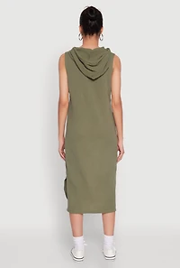 Gauze Knit Hooded Tank Dress