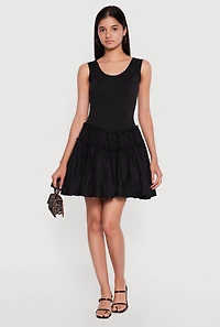 Sleeveless Scoop Neck Skater Dress