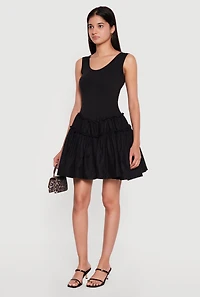 Sleeveless Scoop Neck Skater Dress
