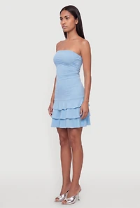 Ruffle Tiered Hem Short Dress
