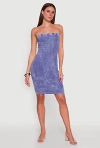 Rib Knit Mineral Wash Tube Dress