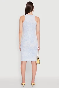 Womens Trendy Mineral Wash Scoop Neck Racerback Tank Dress,