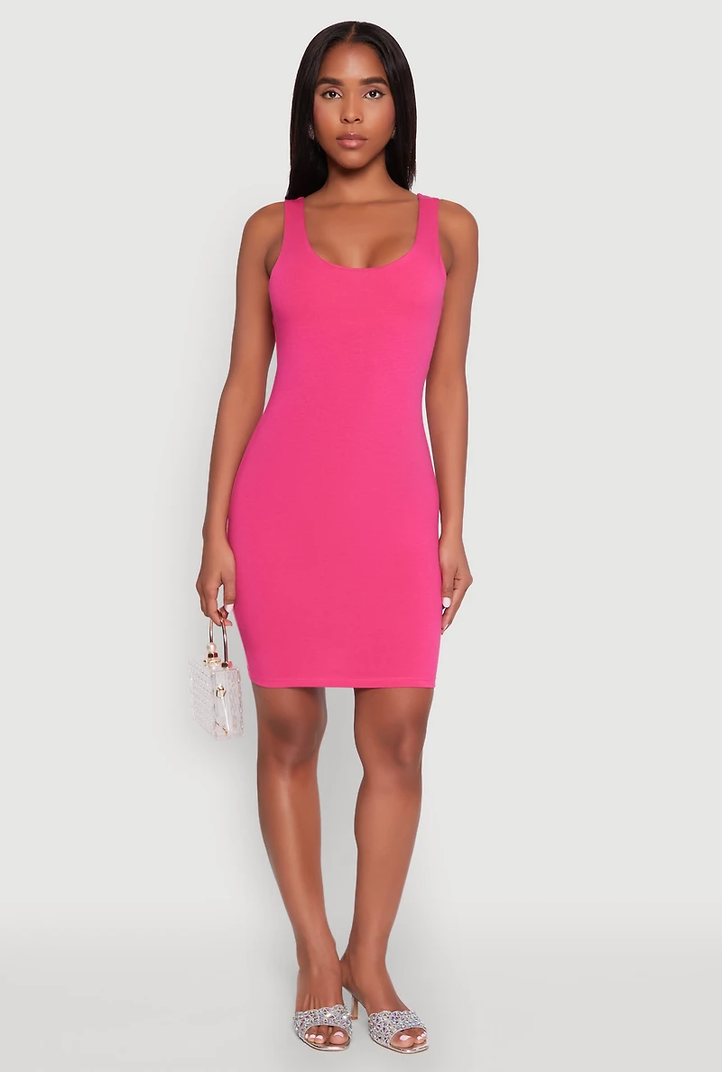 Scoop Neck Mini Tank Dress