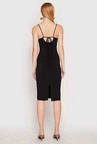 Tie Back Bodycon Midi Dress