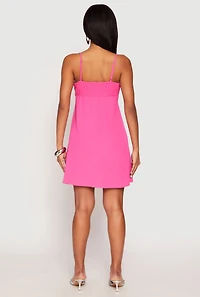 Tie Front Keyhole Cami Dress