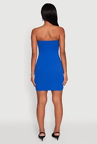 Womens Mini Tube Dress, Blue, Size L