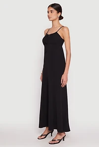 Womens Airy Side Slit Maxi Dress,