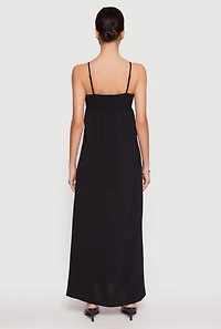 Womens Airy Side Slit Maxi Dress,