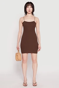 Ribbed Knit Cami Bodycon Dress