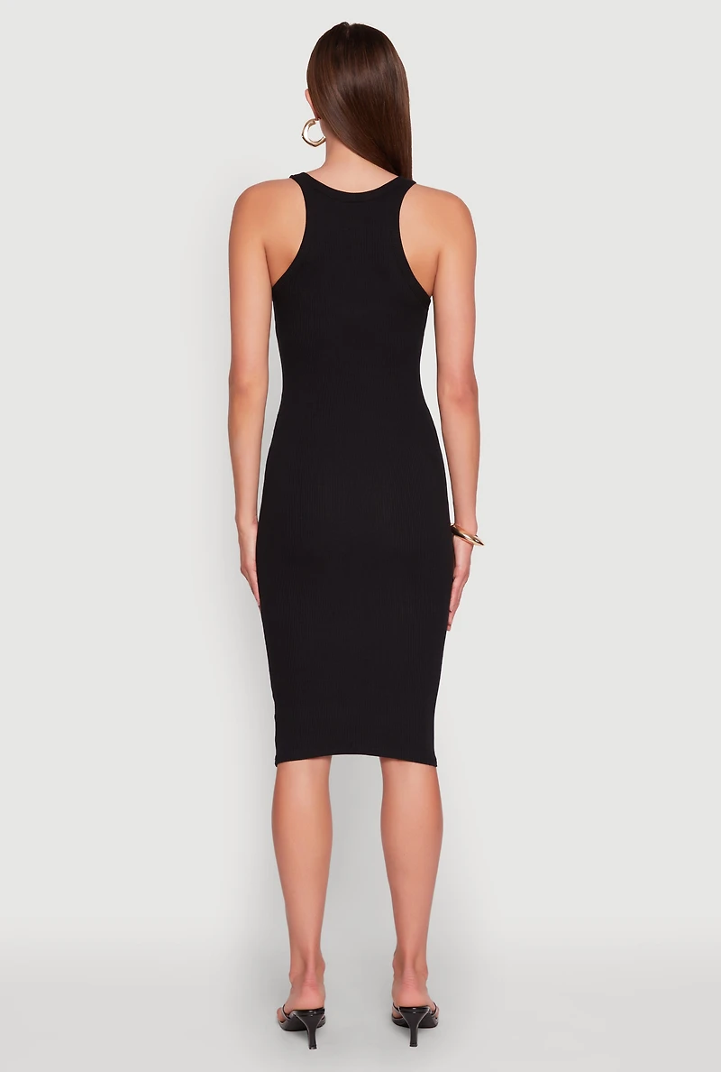 Womens Racerback Midi Tank Dress,