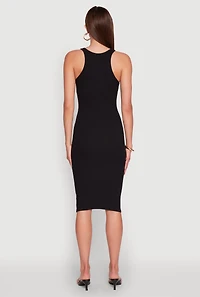Womens Racerback Midi Tank Dress,