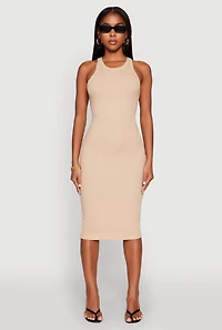 Womens Racerback Midi Tank Dress, S