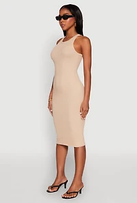 Womens Racerback Midi Tank Dress, S