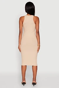 Womens Racerback Midi Tank Dress, S