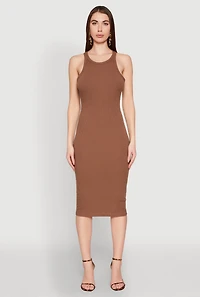 Womens Racerback Midi Tank Dress,