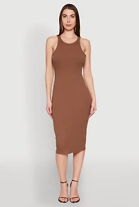 Womens Racerback Midi Tank Dress,