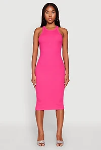 Womens Racerback Midi Tank Dress, M