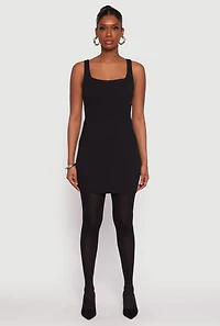 Square Neck Mini Tank Dress