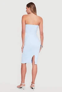 Shelf Bra Tube Midi Dress