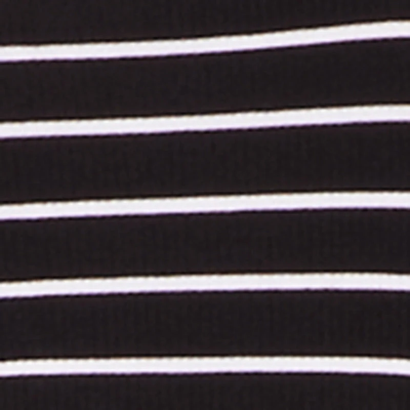 Striped Rib Knit Tank Midi Dress