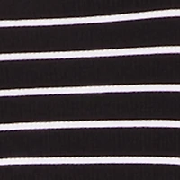 Striped Rib Knit Tank Midi Dress