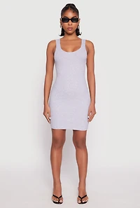 Ribbed Knit Scoop Neck Tank Dress