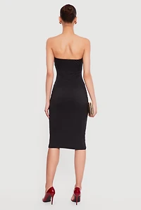 Solid Midi Tube Dress