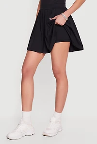 Half Zip Front Polo Skater Dress