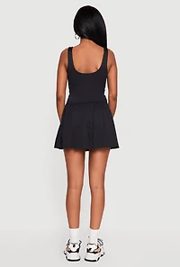 Keyhole Detail Pleated Tennis Dress