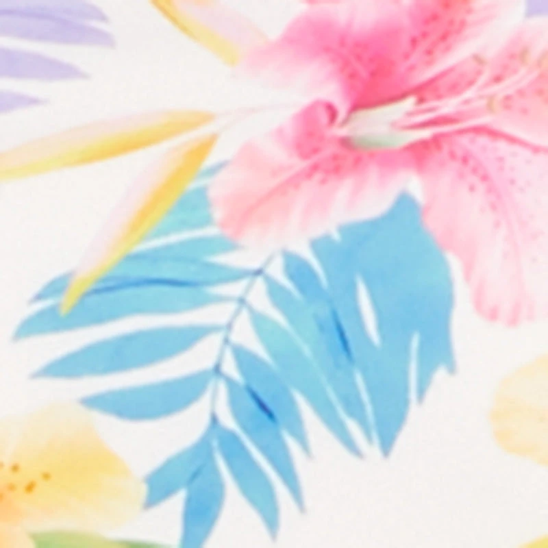 Floral Keyhole Detail Pleated Tennis Dress