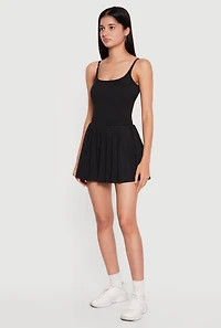 Open Back Pleated Tennis Dress