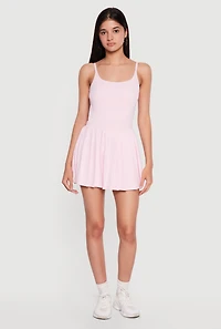 Open Back Pleated Tennis Dress