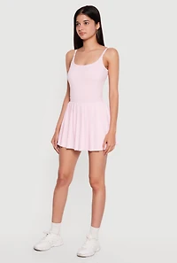 Open Back Pleated Tennis Dress