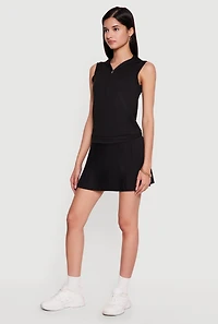 Sleeveless Hooded Mini Skater Dress