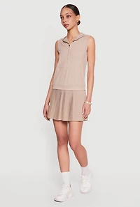 Sleeveless Hooded Mini Skater Dress