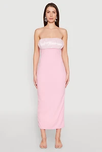 Empire Waist Slit Back Maxi Dress