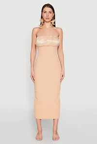Womens Empire Waist Slit Back Maxi Dress,