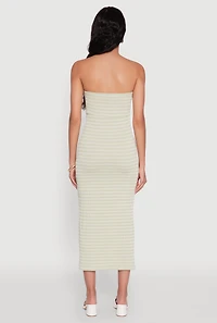 Sweetheart Strapless Striped Tube Dress