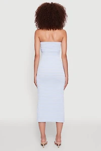 Sweetheart Strapless Striped Tube Dress