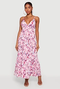 Tie Dye Ruffle Hem Maxi Sundress