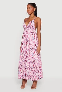 Tie Dye Ruffle Hem Maxi Sundress