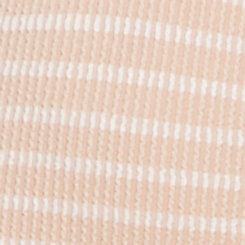 Striped Rib Knit Twist Front Tube Dress