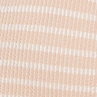 Striped Rib Knit Twist Front Tube Dress