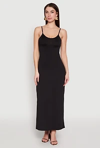 Womens Scoop Neck Cami Maxi Dress, M