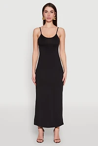 Womens Scoop Neck Cami Maxi Dress, M
