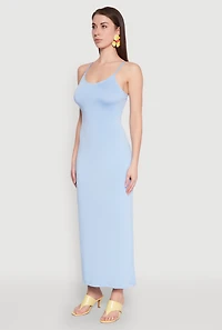 Womens Scoop Neck Cami Maxi Dress,