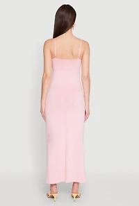 Womens Scoop Neck Cami Maxi Dress,