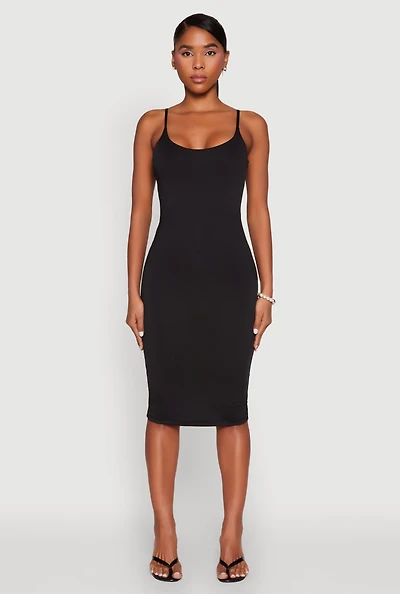 Womens Scoop Neck Cami Dress, M